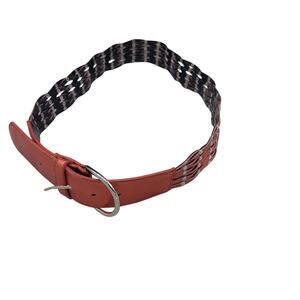 No Boundaries Belt Size Large Orange, Metallic Woven